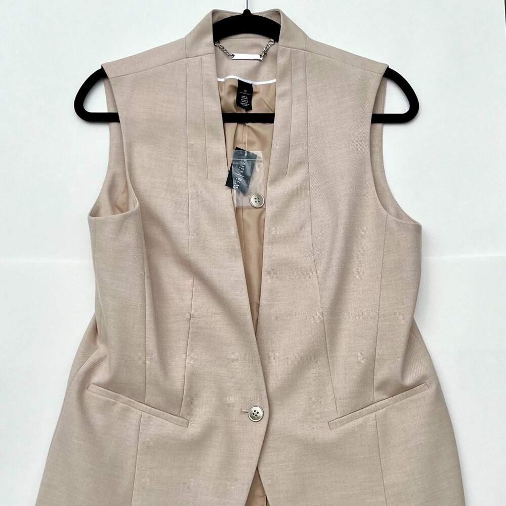 White House Black Market Beige Vest, size 10
